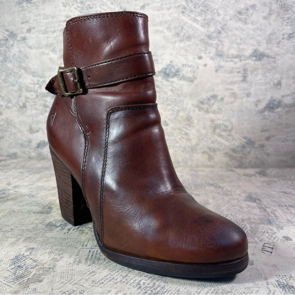 Frye Patty Ridding Bootie Redwood color leather - Picture 2 of 13